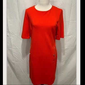 Calvin Klein Women's Red Sheath Dress Size 6